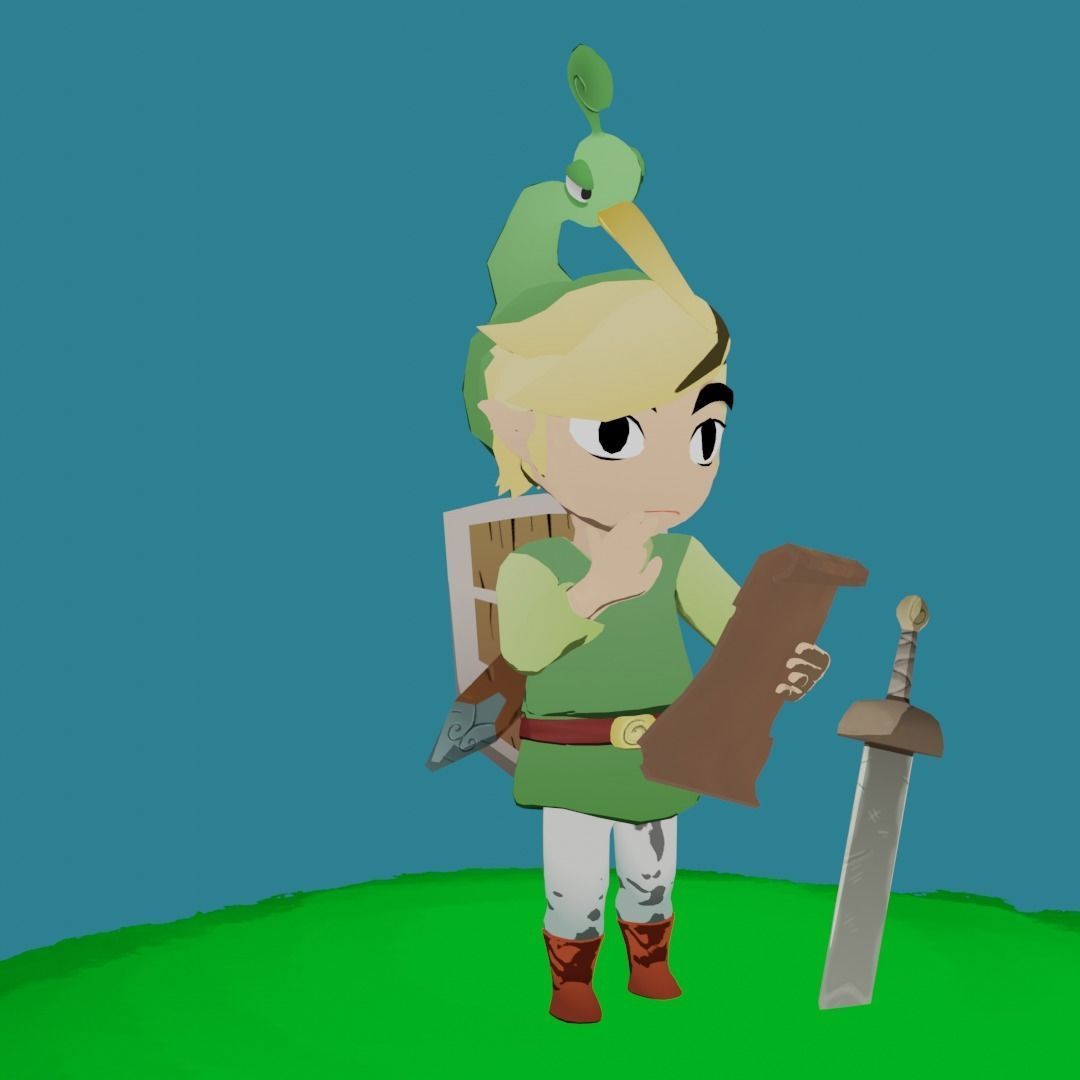 Zelda 3D reimagination Low-poly 3D model_3
