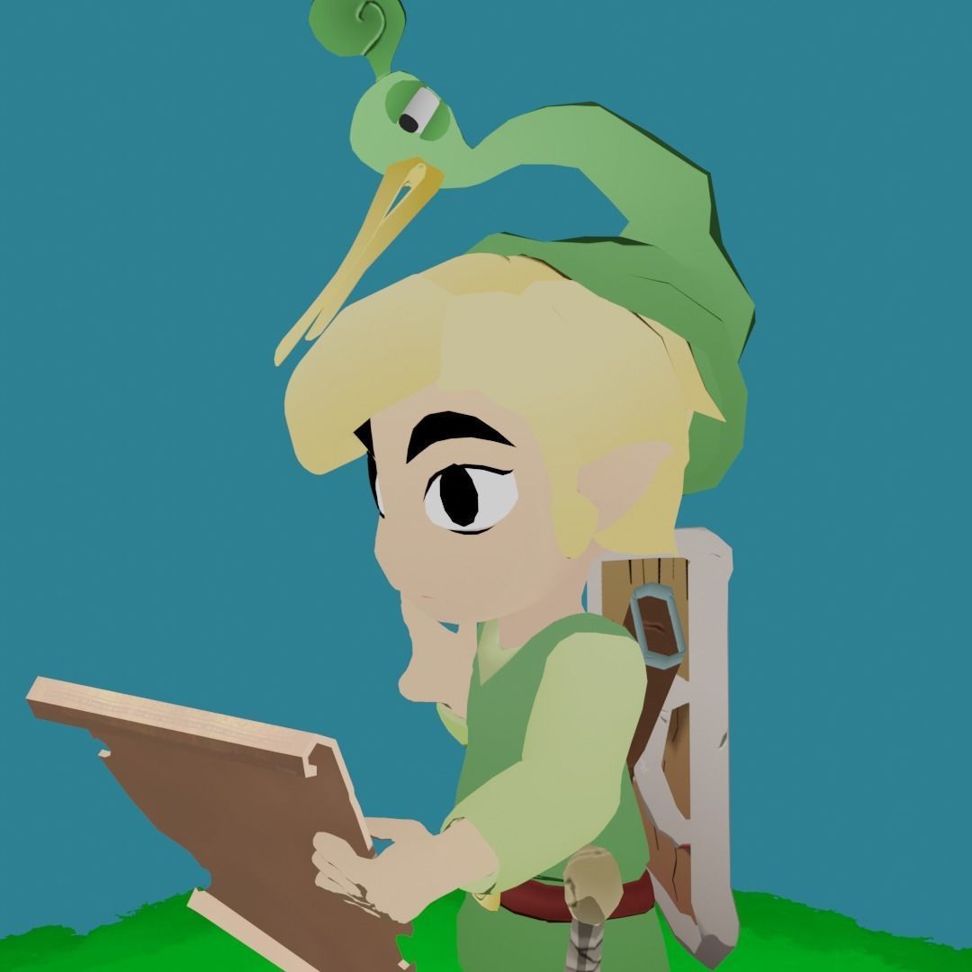 Zelda 3D reimagination Low-poly 3D model_4