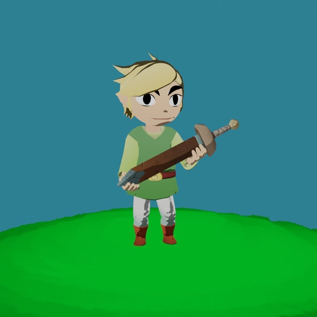 Zelda 3D reimagination Low-poly 3D model_13