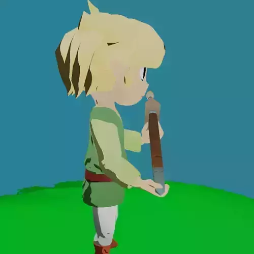 Zelda 3D reimagination Low-poly 3D model