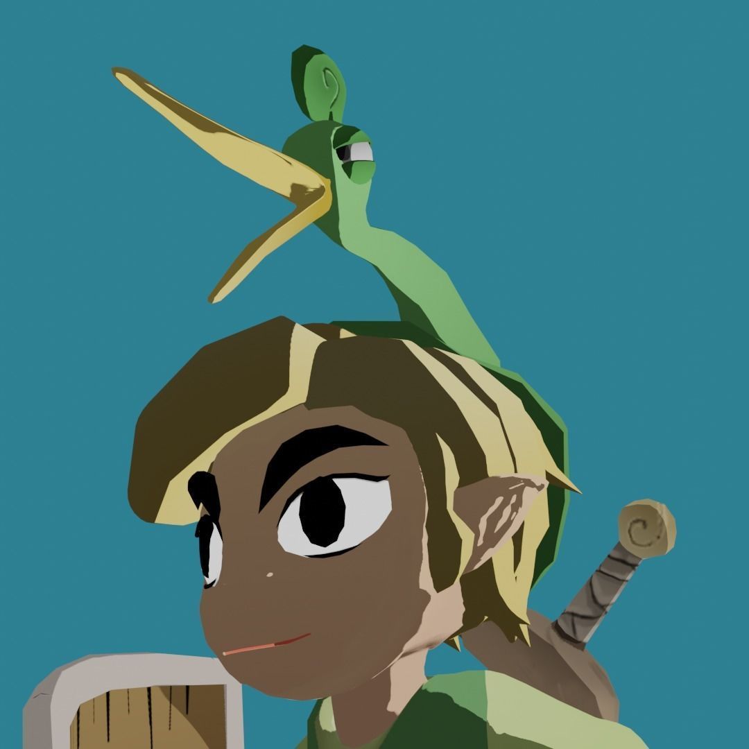 Zelda 3D reimagination Low-poly 3D model_7