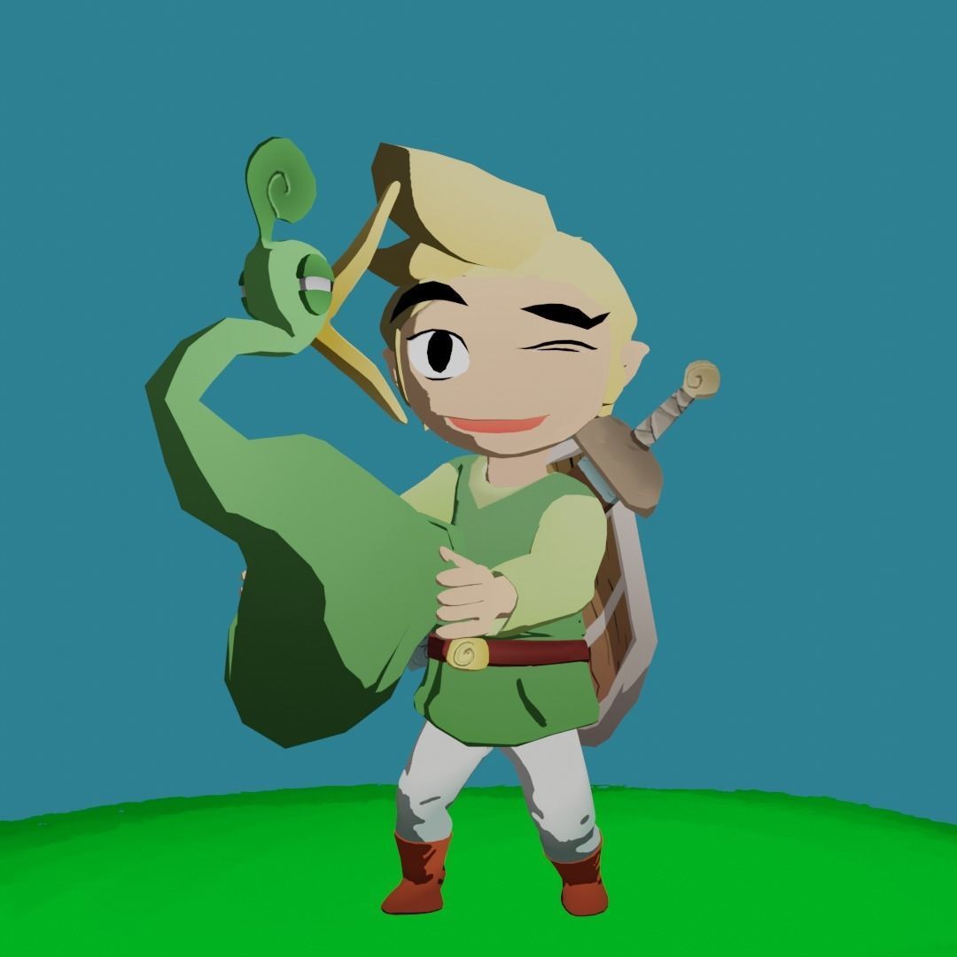 Zelda 3D reimagination Low-poly 3D model_11