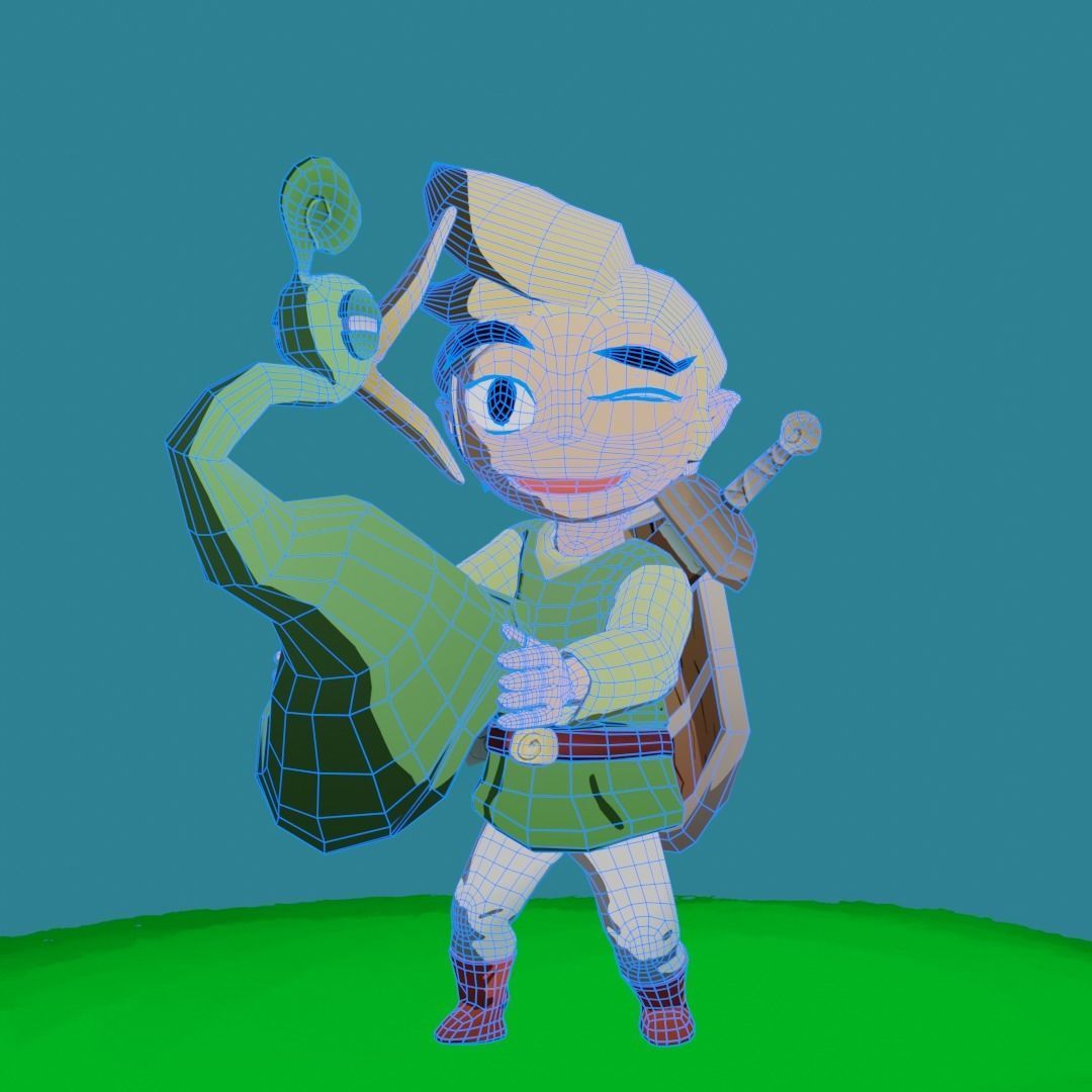 Zelda 3D reimagination Low-poly 3D model_12