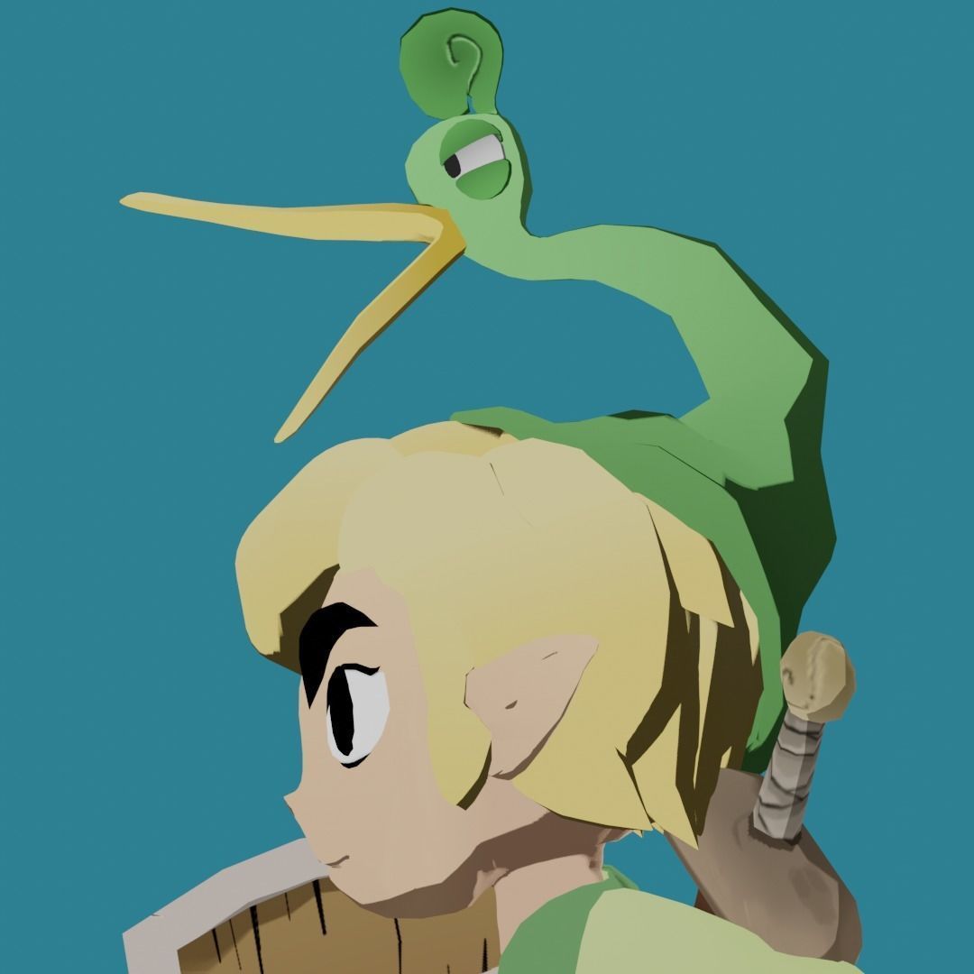 Zelda 3D reimagination Low-poly 3D model_8