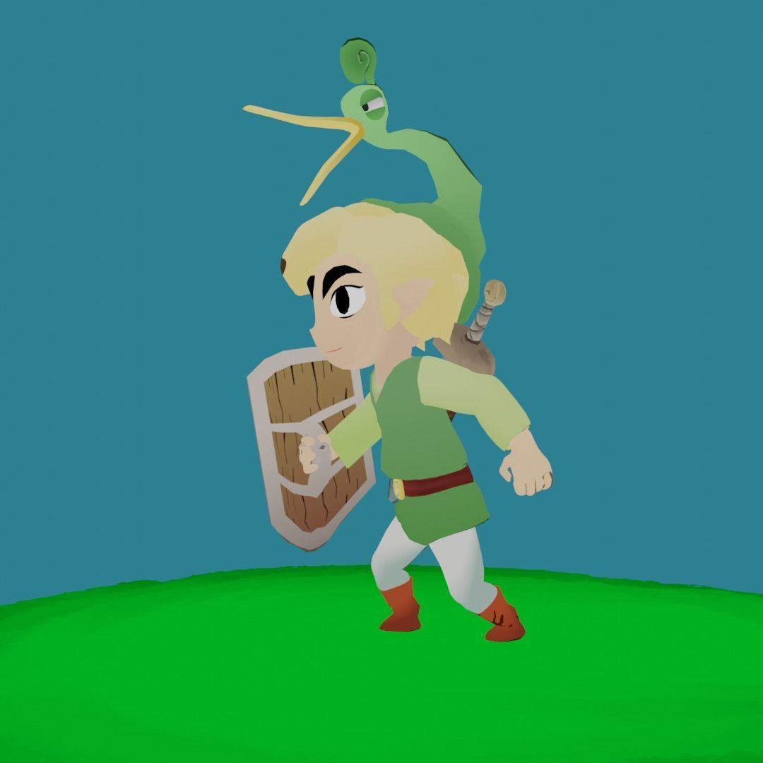 Zelda 3D reimagination Low-poly 3D model_5