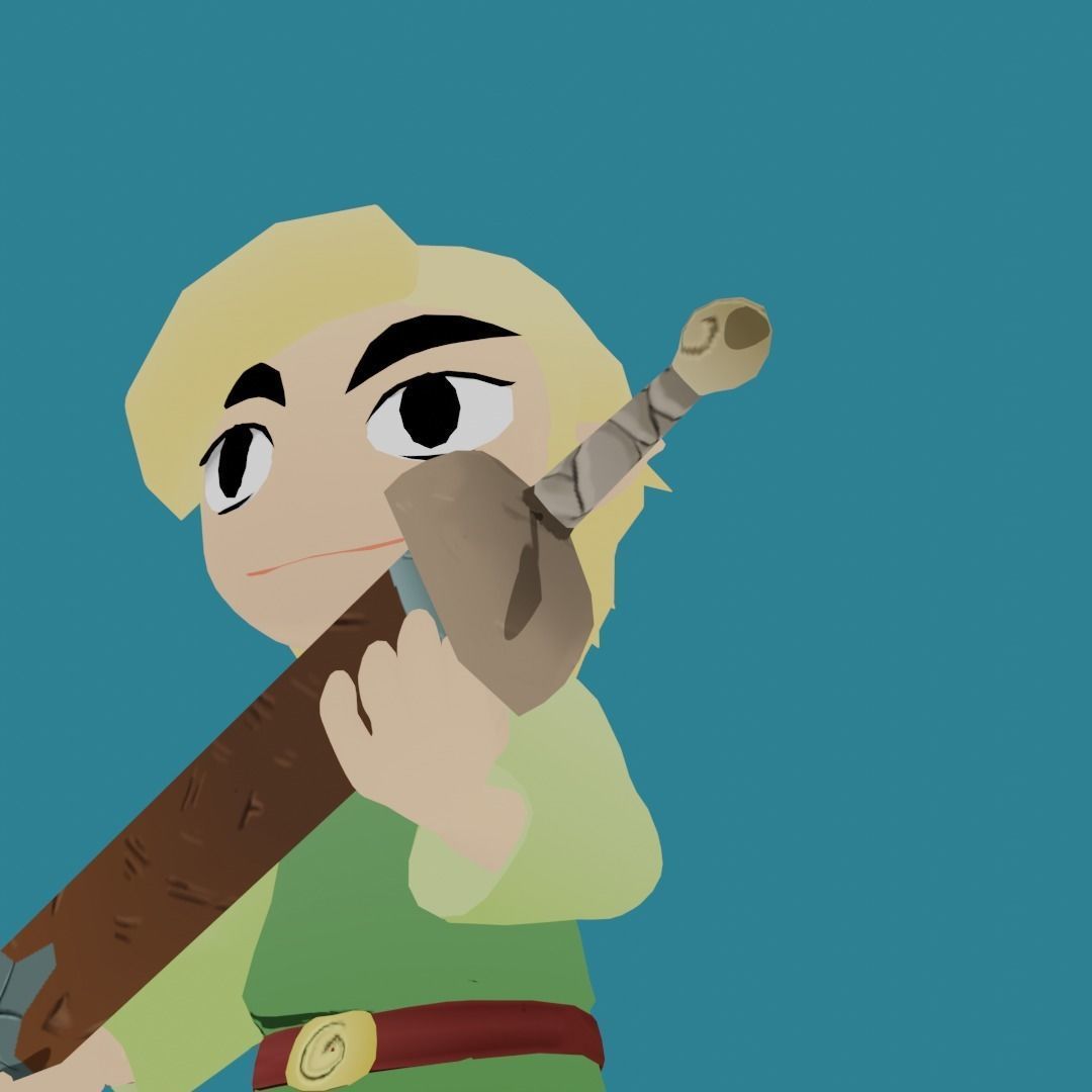 Zelda 3D reimagination Low-poly 3D model_1