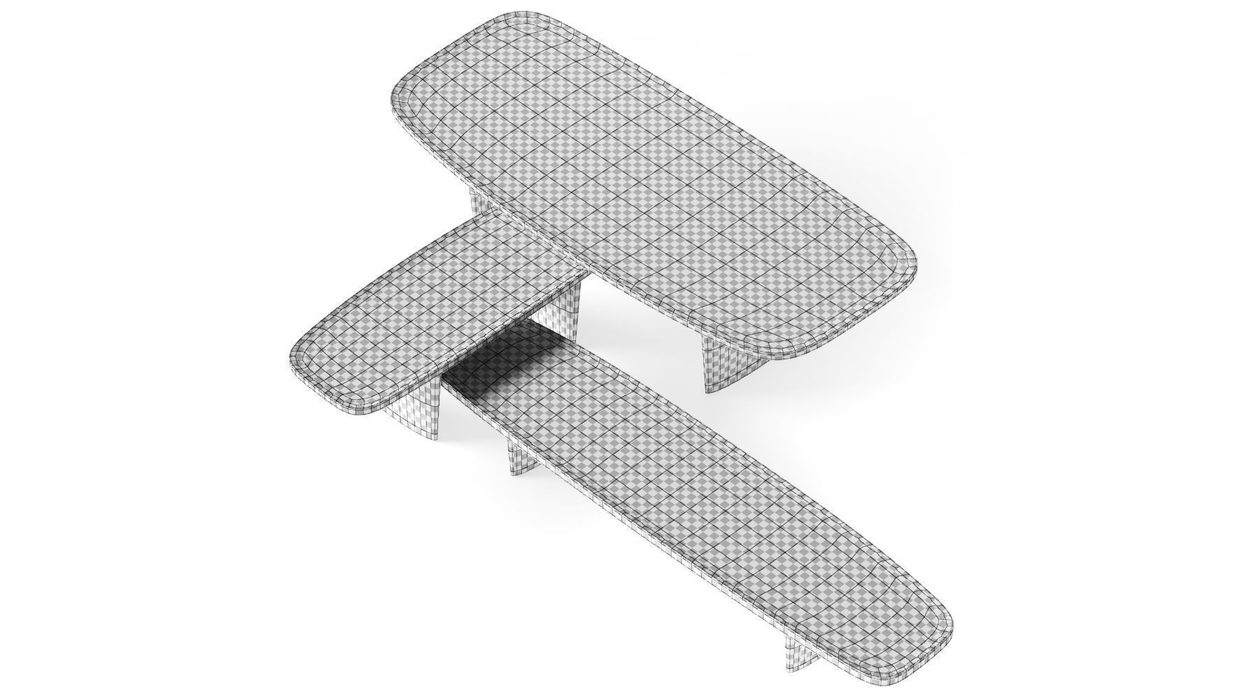 Classicon Materia Coffee Tables 3D model_2