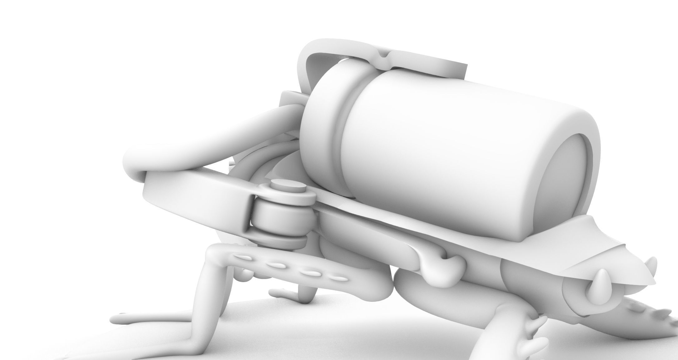 Cockroach Taser Drone for Tabletop Shadowrun Cyberpunk 3D print model_5