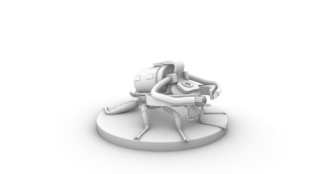 Cockroach Taser Drone for Tabletop Shadowrun Cyberpunk 3D print model