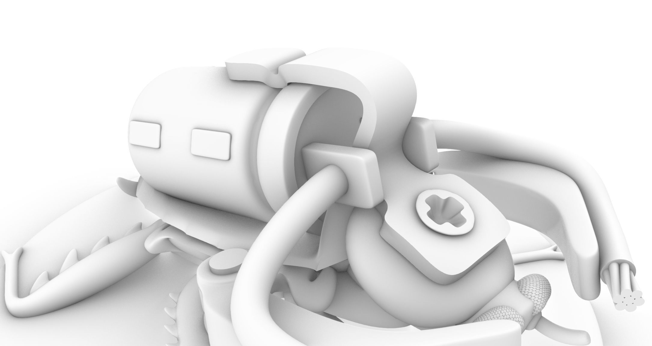 Cockroach Taser Drone for Tabletop Shadowrun Cyberpunk 3D print model_3