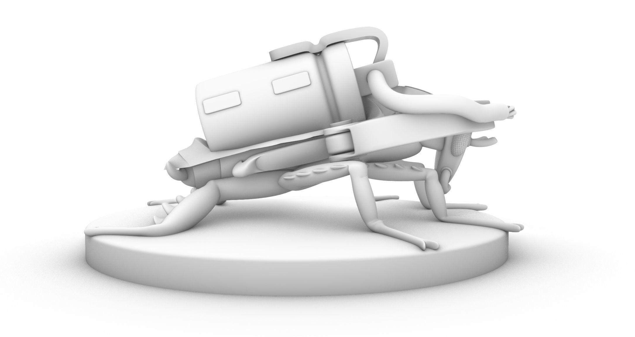 Cockroach Taser Drone for Tabletop Shadowrun Cyberpunk 3D print model_7