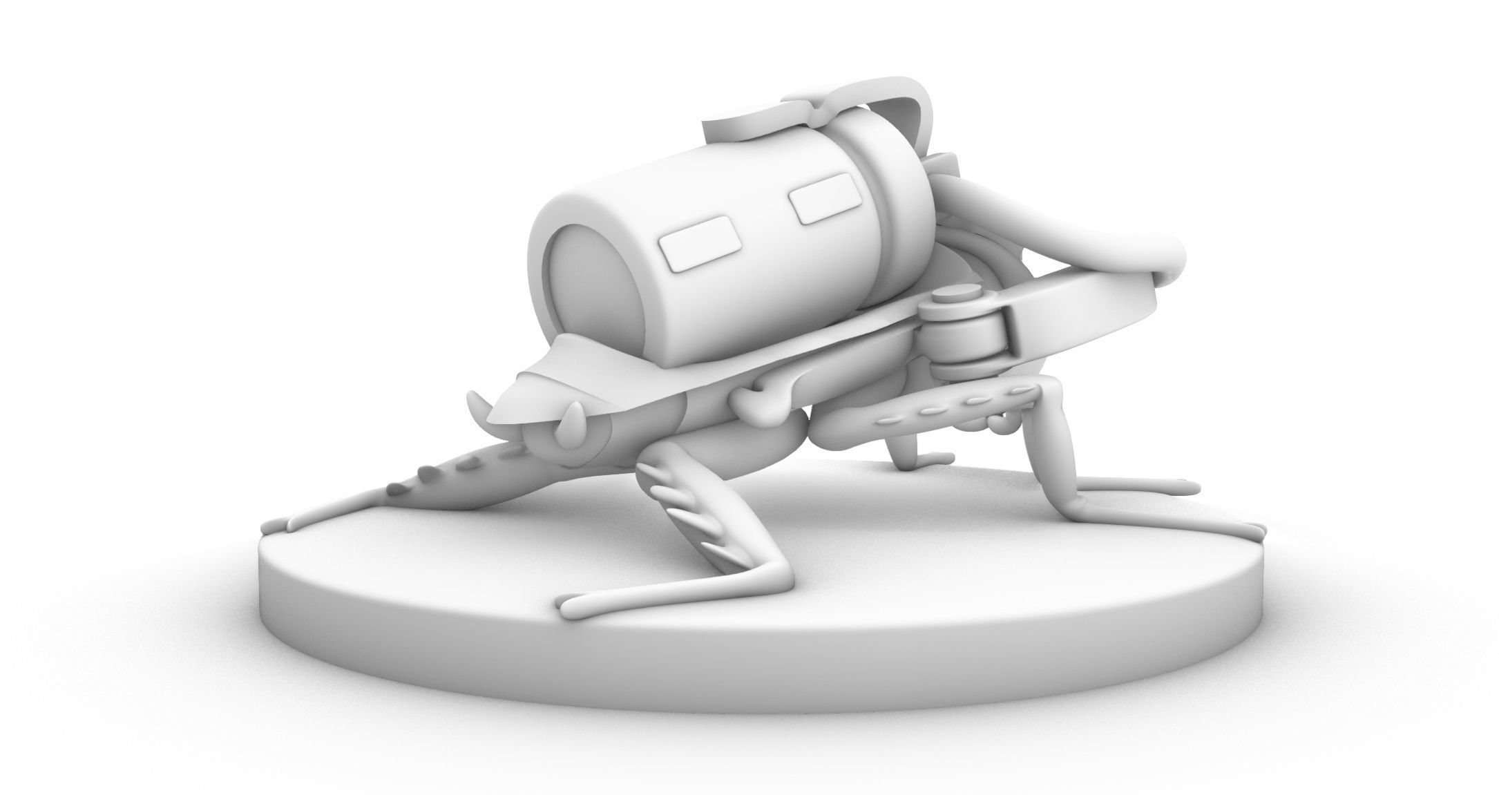 Cockroach Taser Drone for Tabletop Shadowrun Cyberpunk 3D print model_1