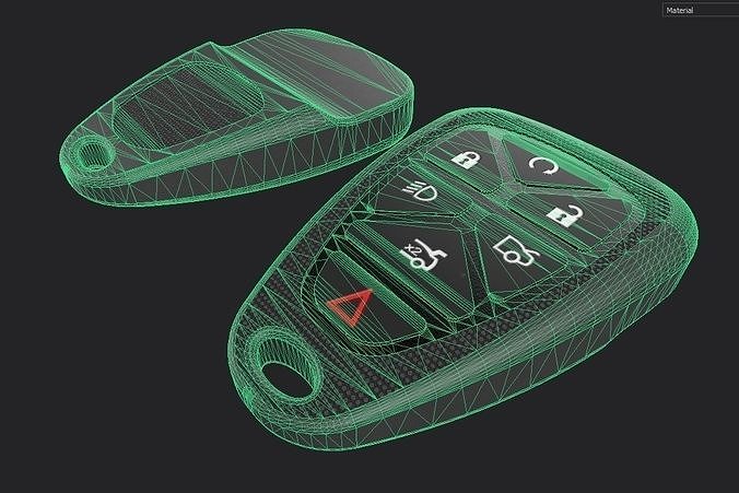 Car key Model 10 Low-poly 3D model 2