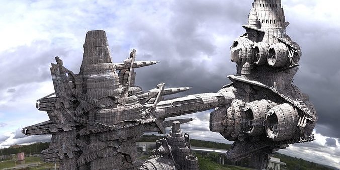 Aztec Future Temples Ships  2 3D model