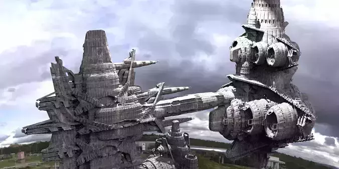 Aztec Future Temples Ships  2 3D model