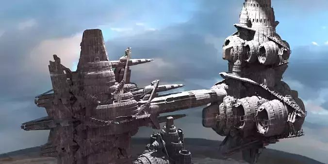 Mayan Future Temples Ships 4 3D model