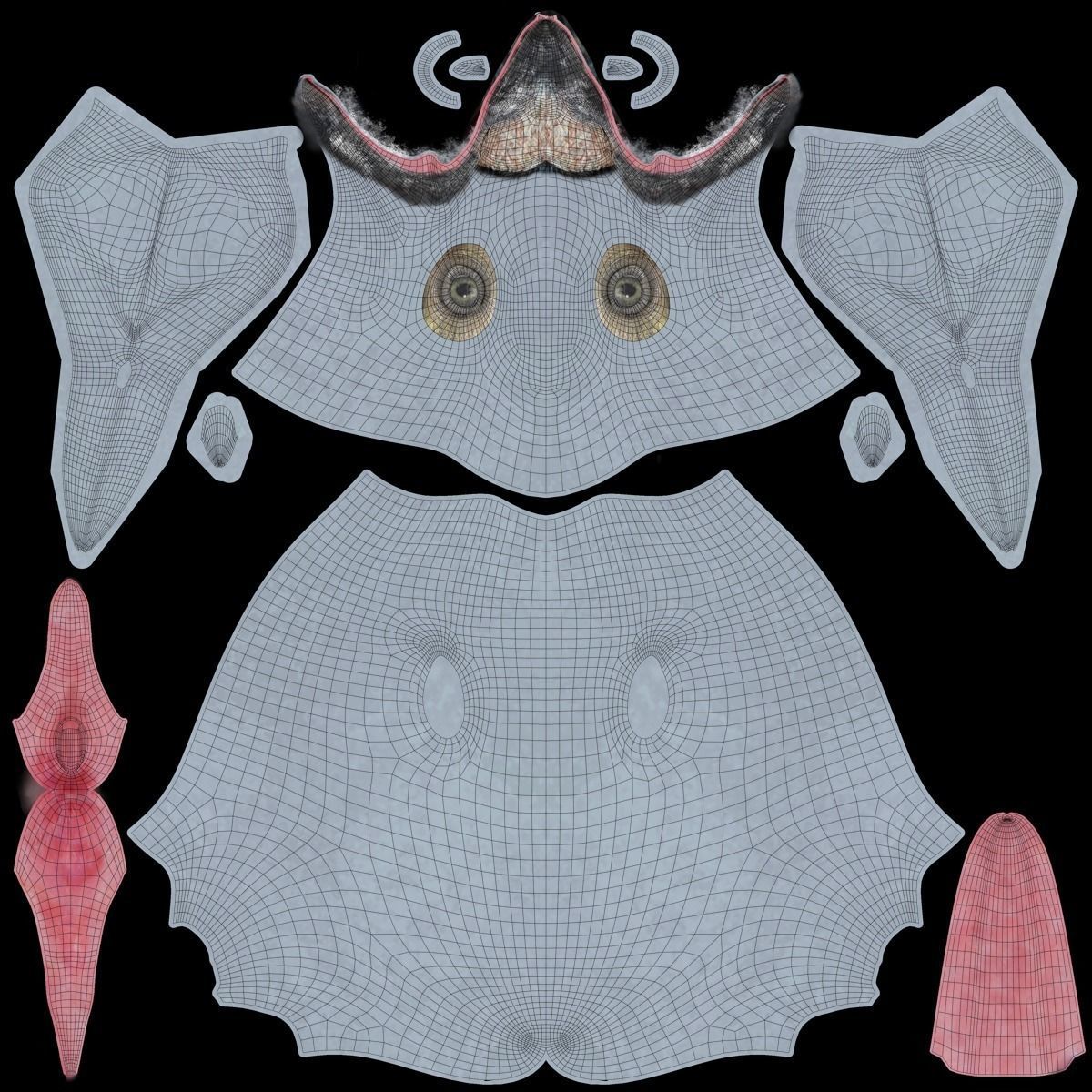 Pigeon Animated VFX Grace 3D model_31