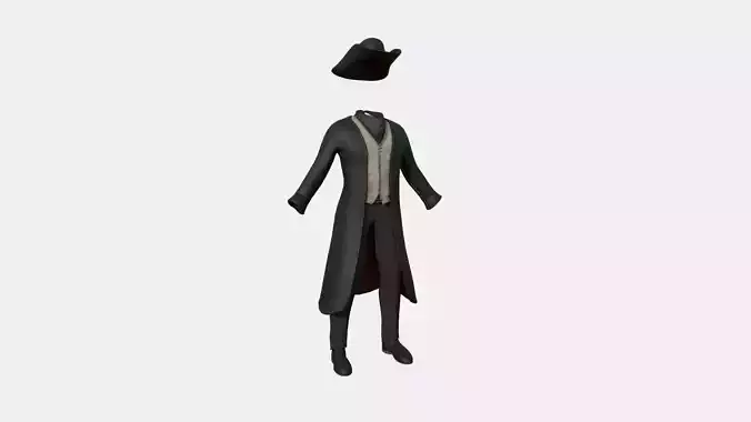 Cowboy Outfit A02 - Character Fashion Design Low-poly 3D model