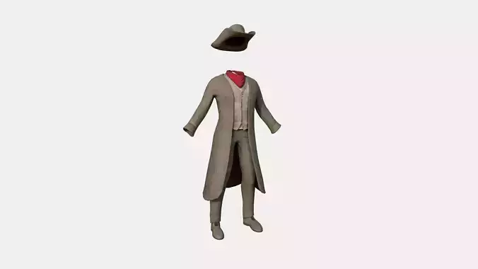 Cowboy Outfit A03 - Character Fashion Design Low-poly 3D model