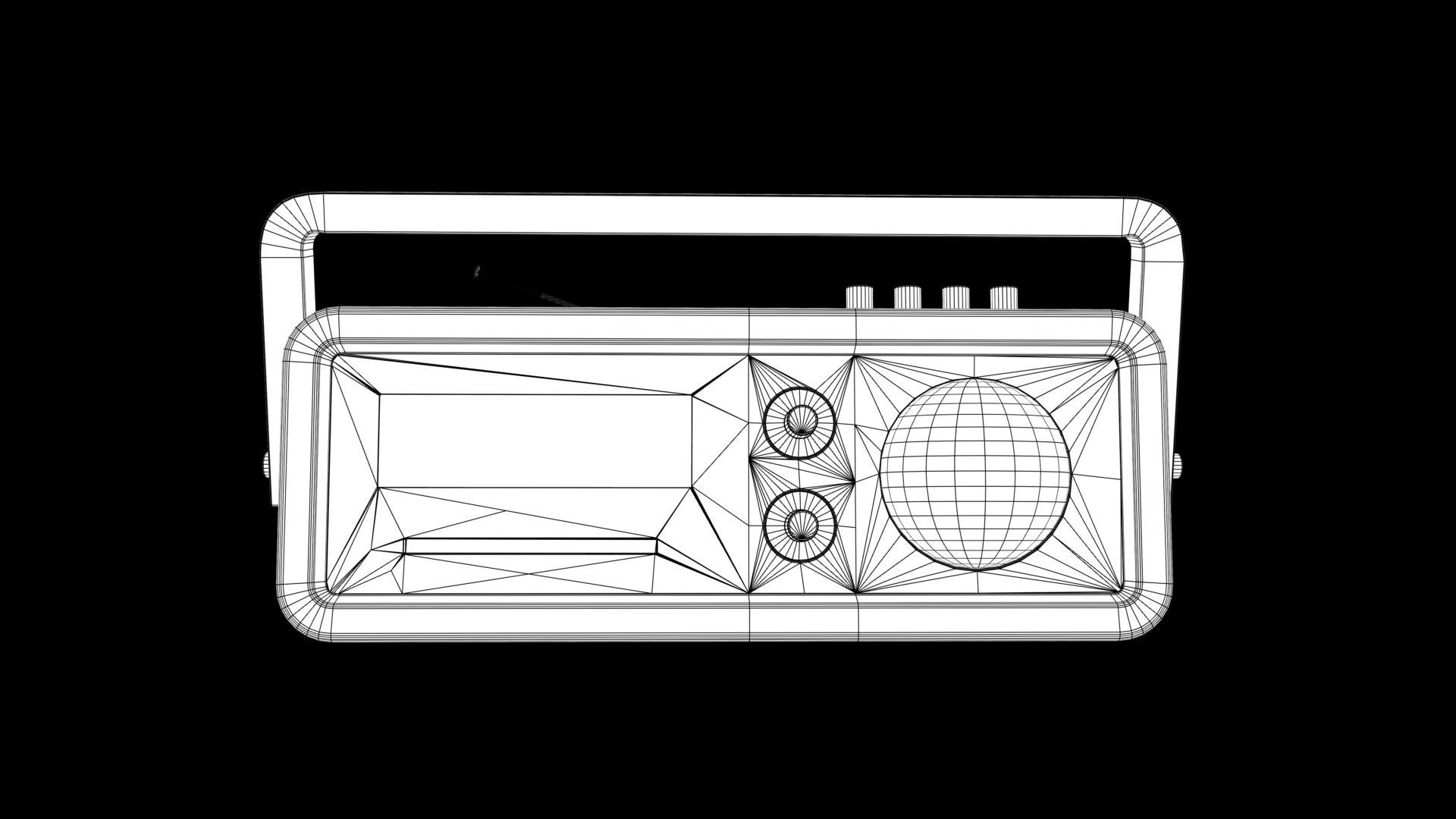 radio old Low-poly 3D model_5