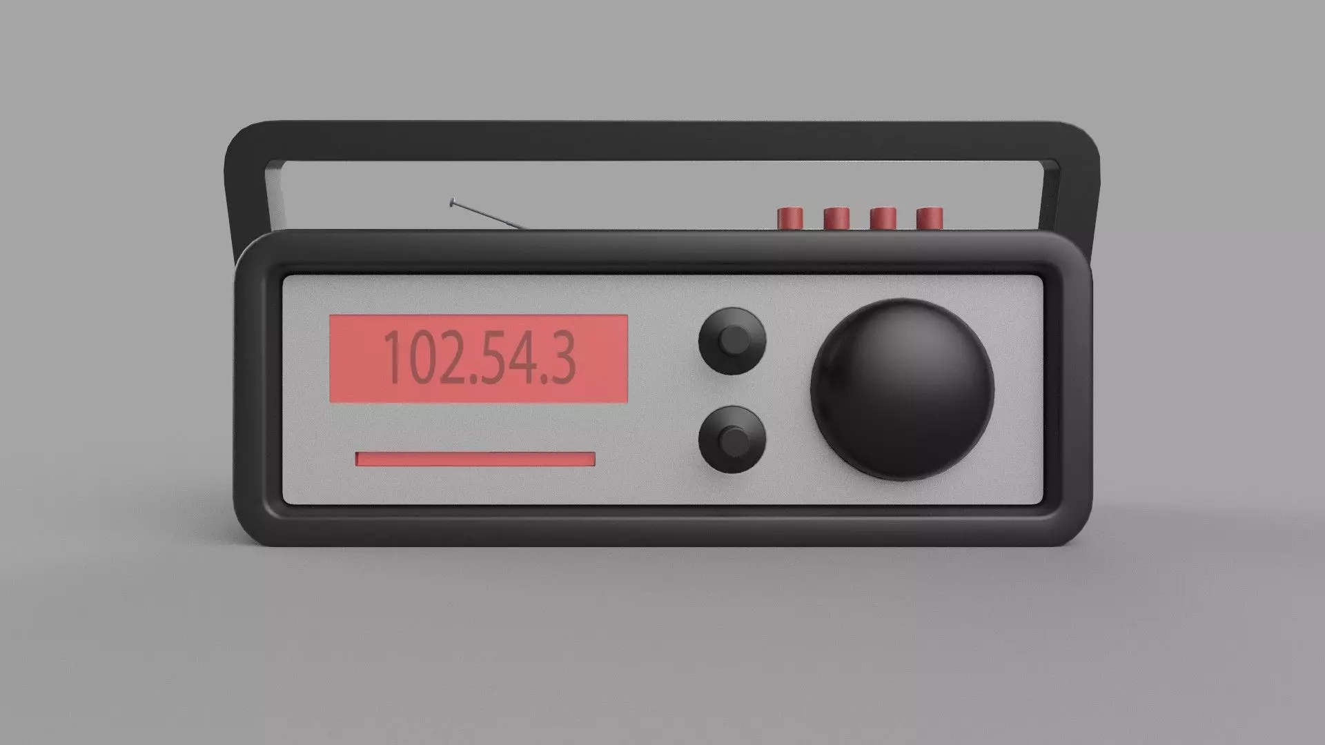 radio old Low-poly 3D model_0