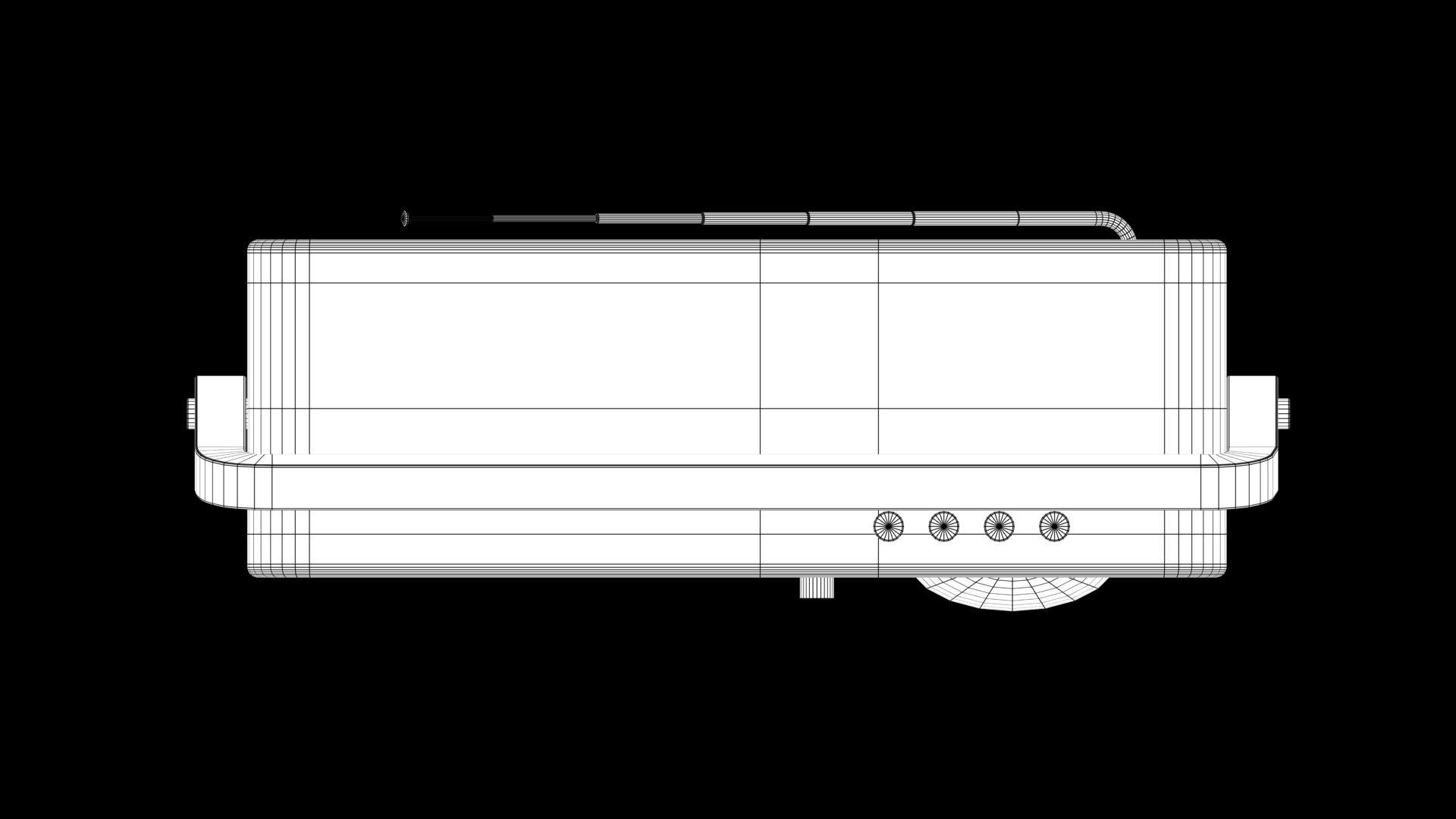 radio old Low-poly 3D model_9