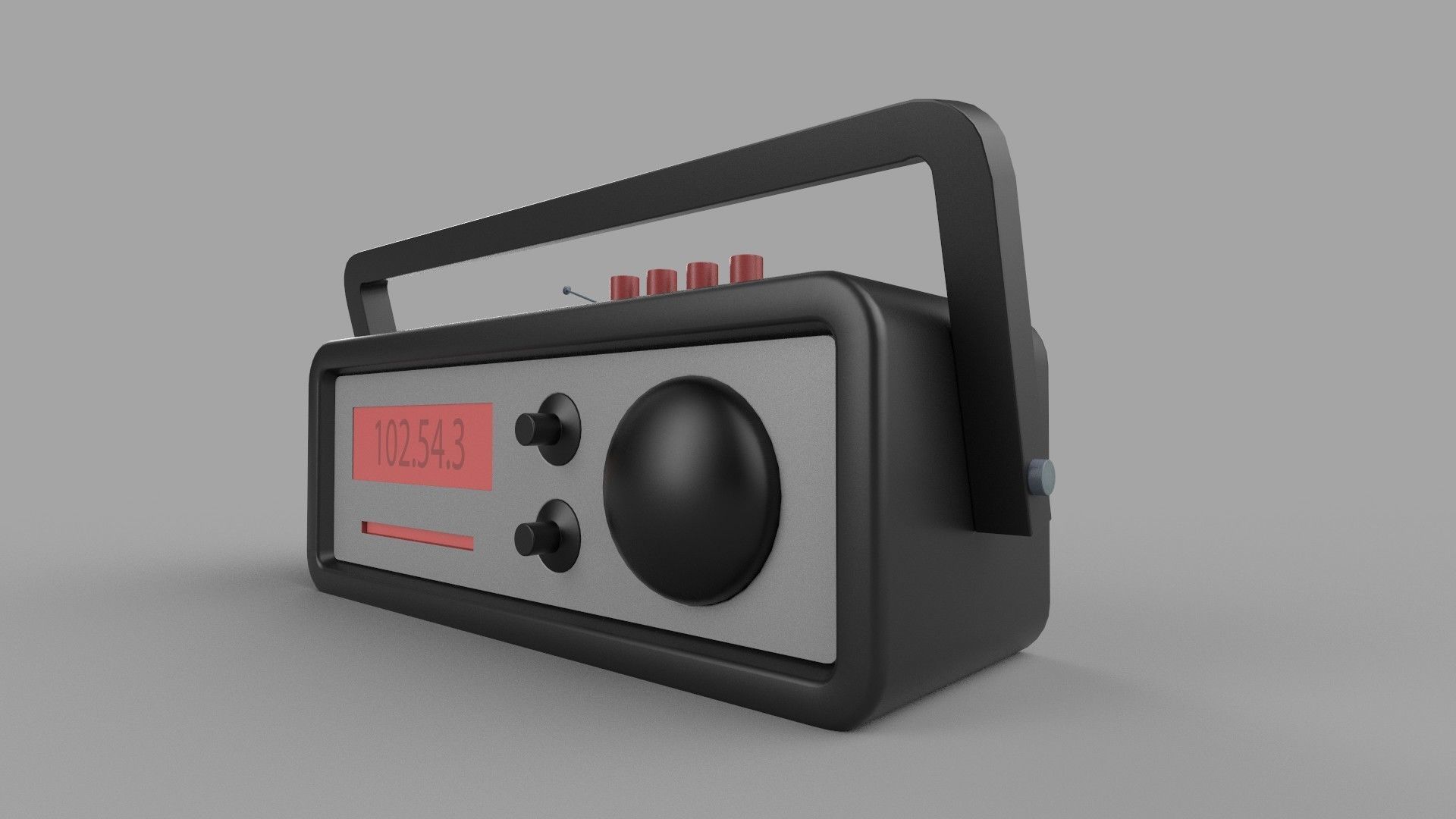 radio old Low-poly 3D model_1