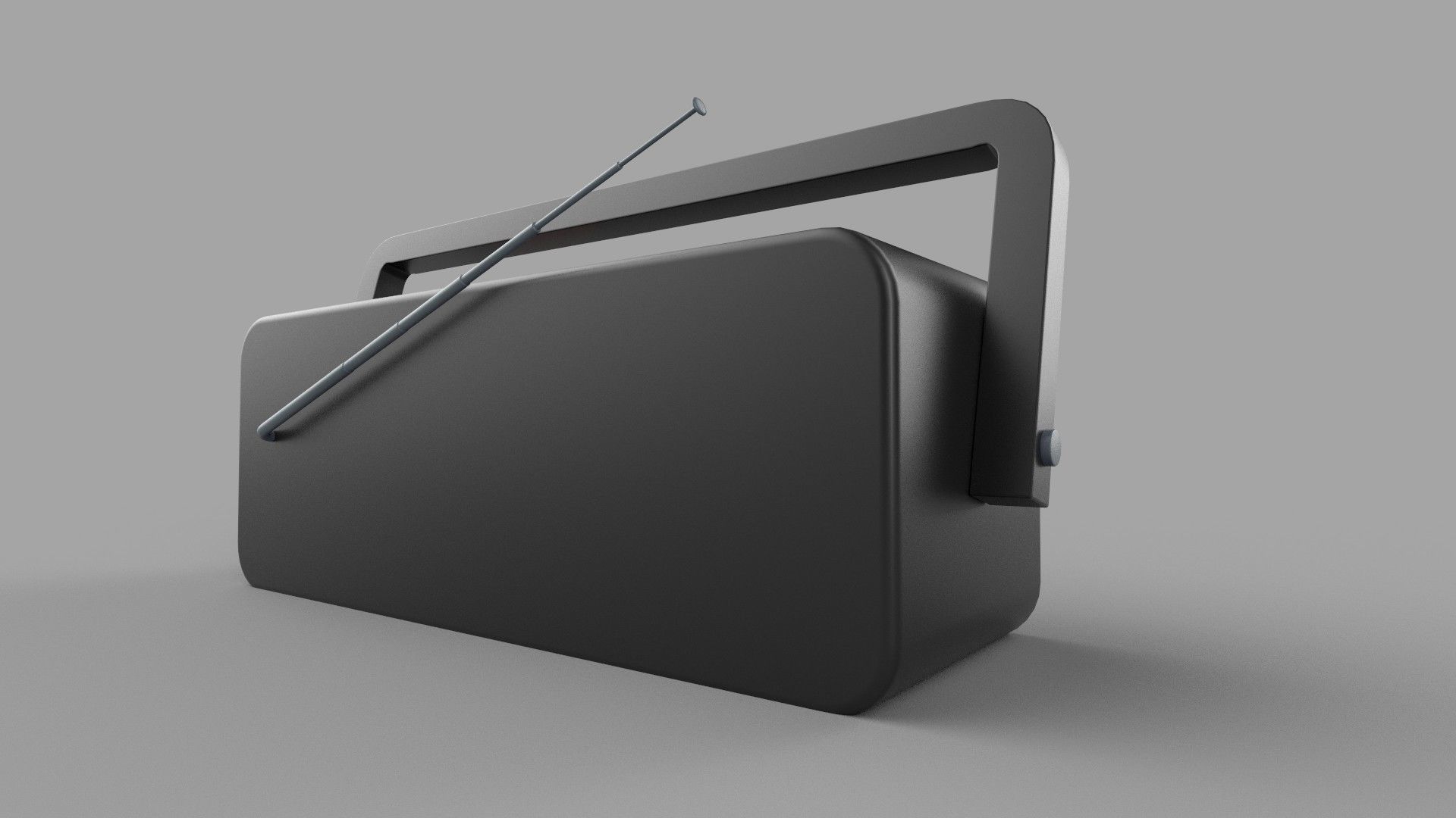 radio old Low-poly 3D model_4