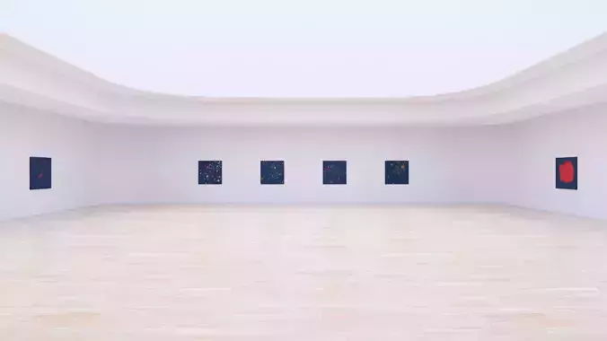 Art Museum Gallery Interior 19b Low-poly 3D model
