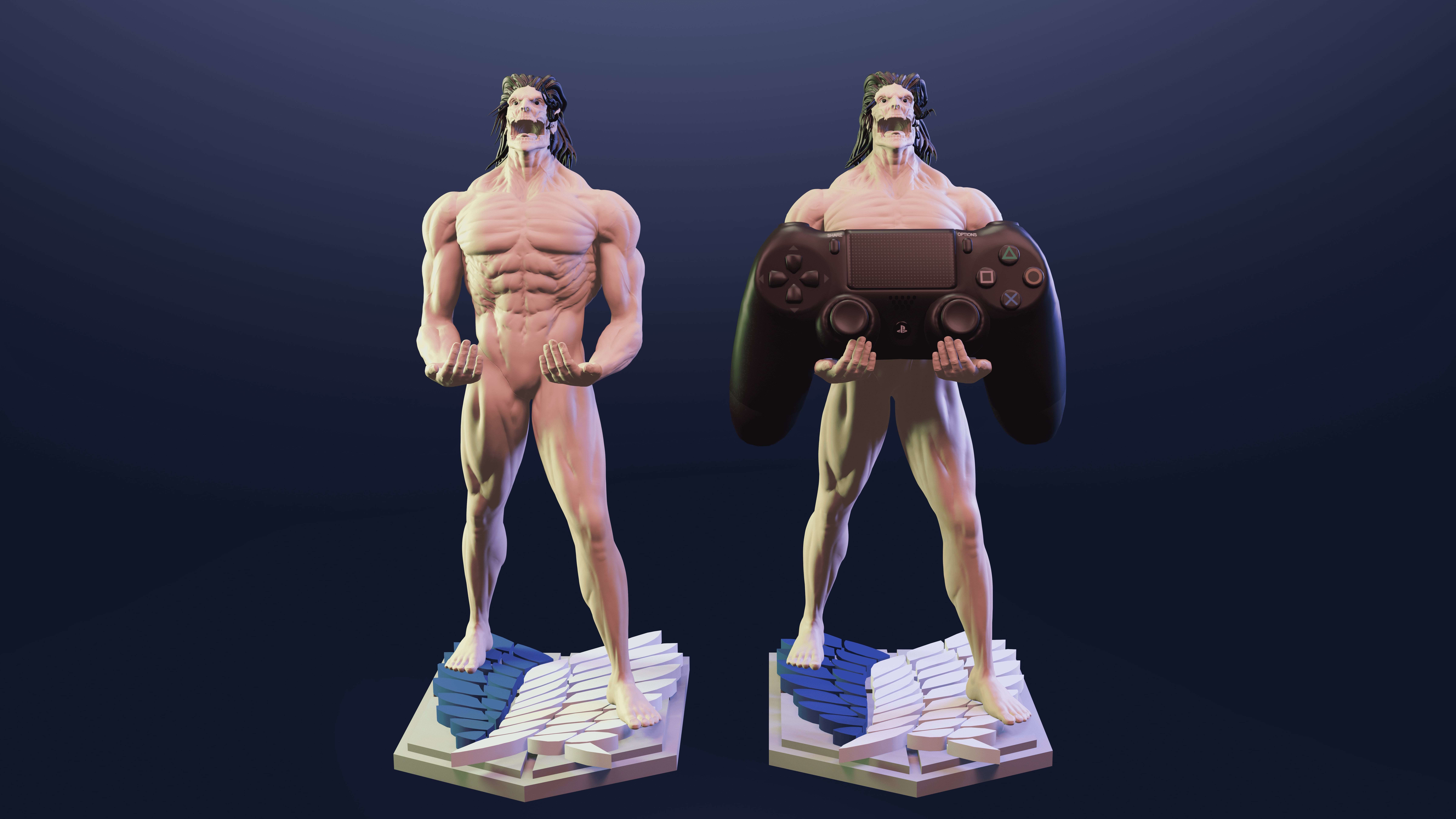 TITAN DE ATAQUE JOYSTICK 3D print model_1