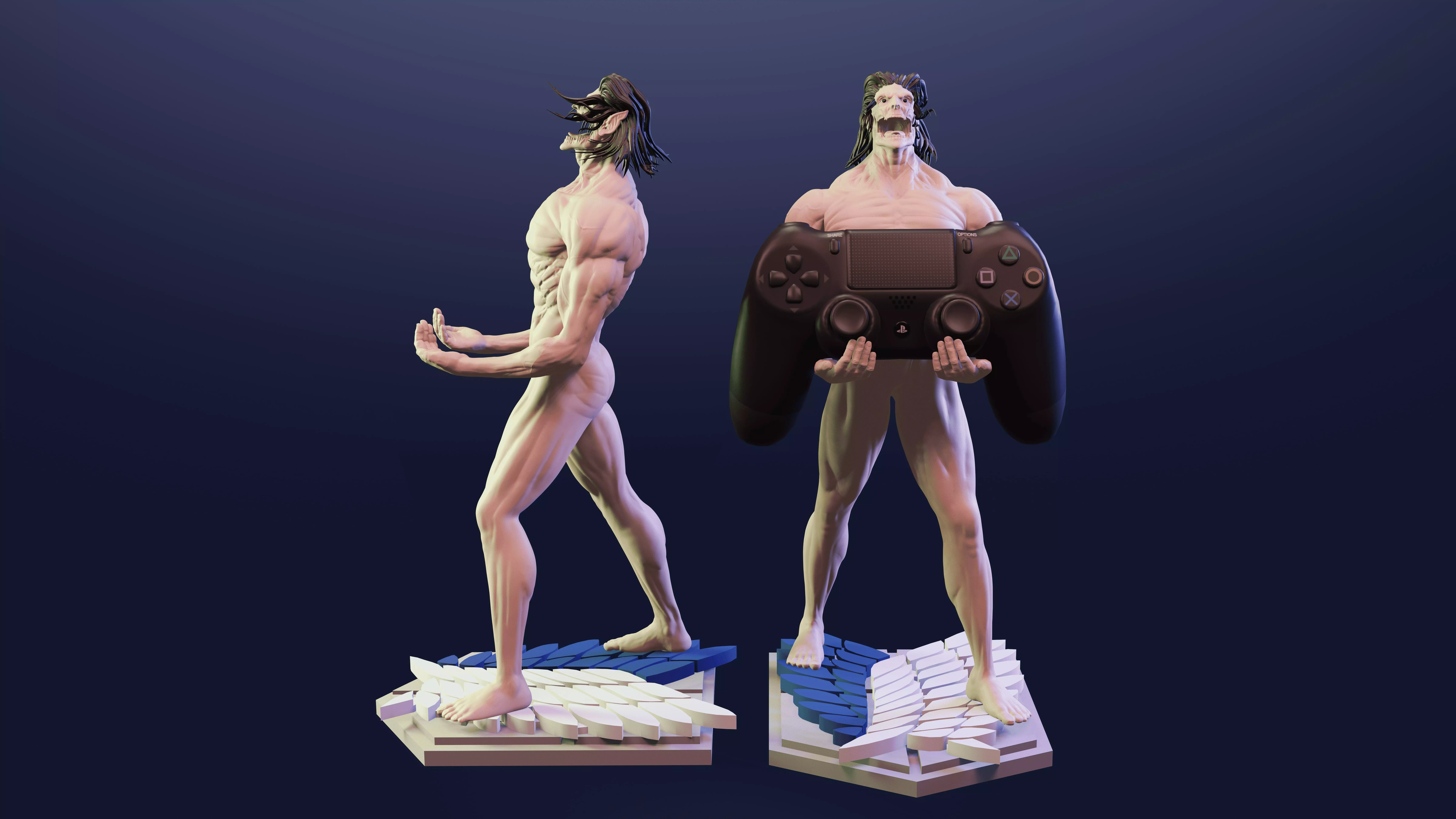 TITAN DE ATAQUE JOYSTICK 3D print model_0