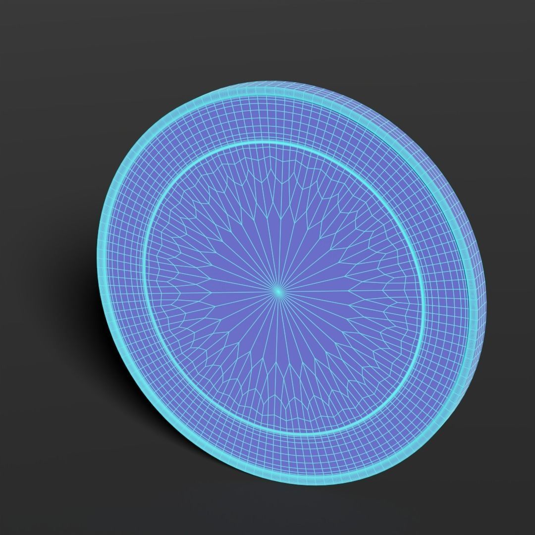 Egyptian Pound Coin New Alameen Version Low-poly 3D model_6