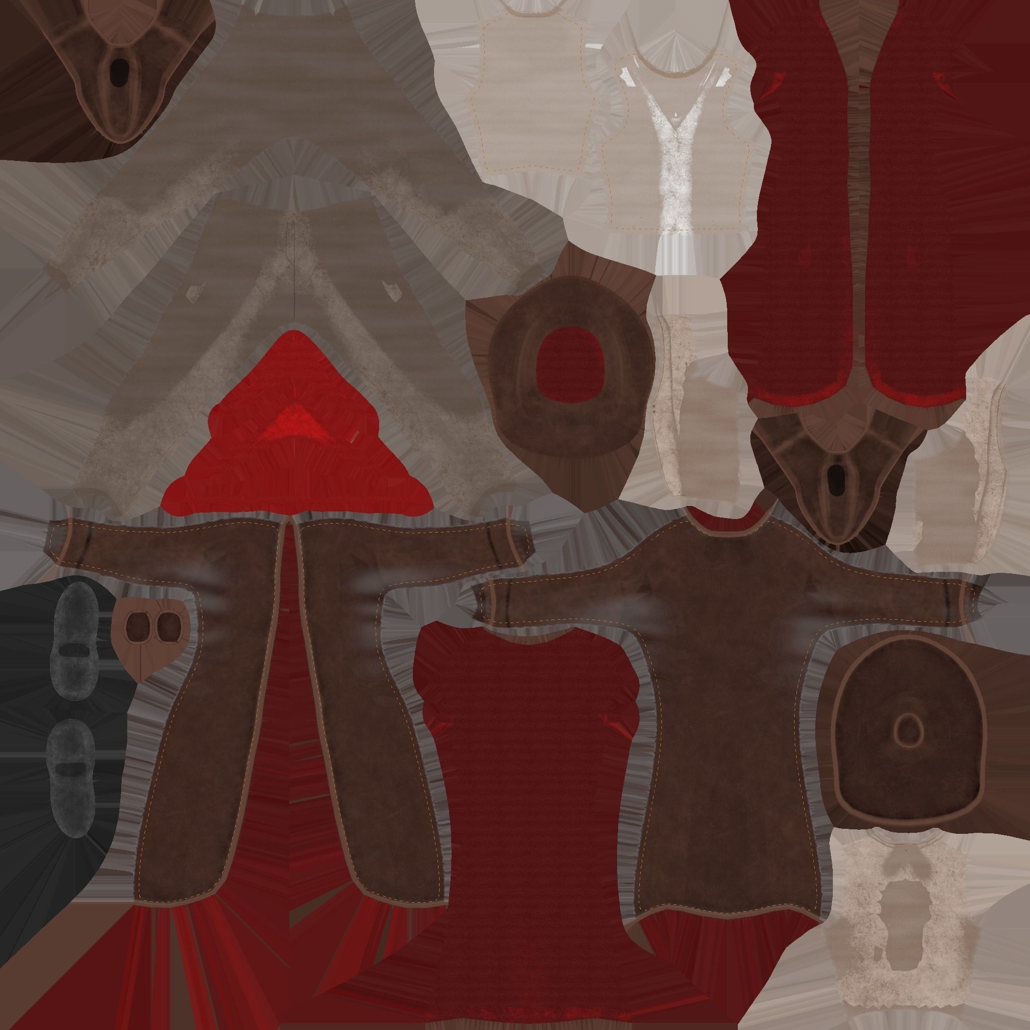 Cowboy Outfit A04 - Character Fashion Design Low-poly 3D model_23