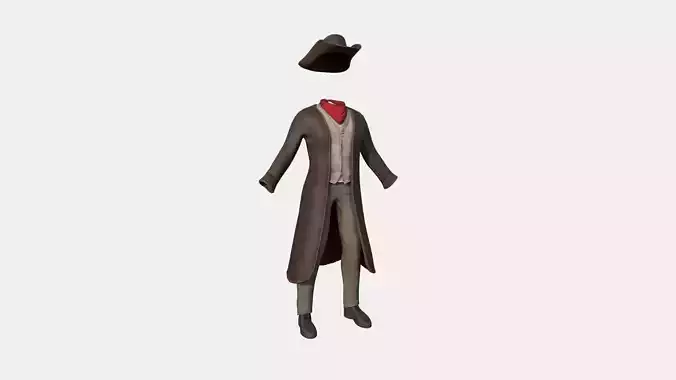 Cowboy Outfit A04 - Character Fashion Design Low-poly 3D model