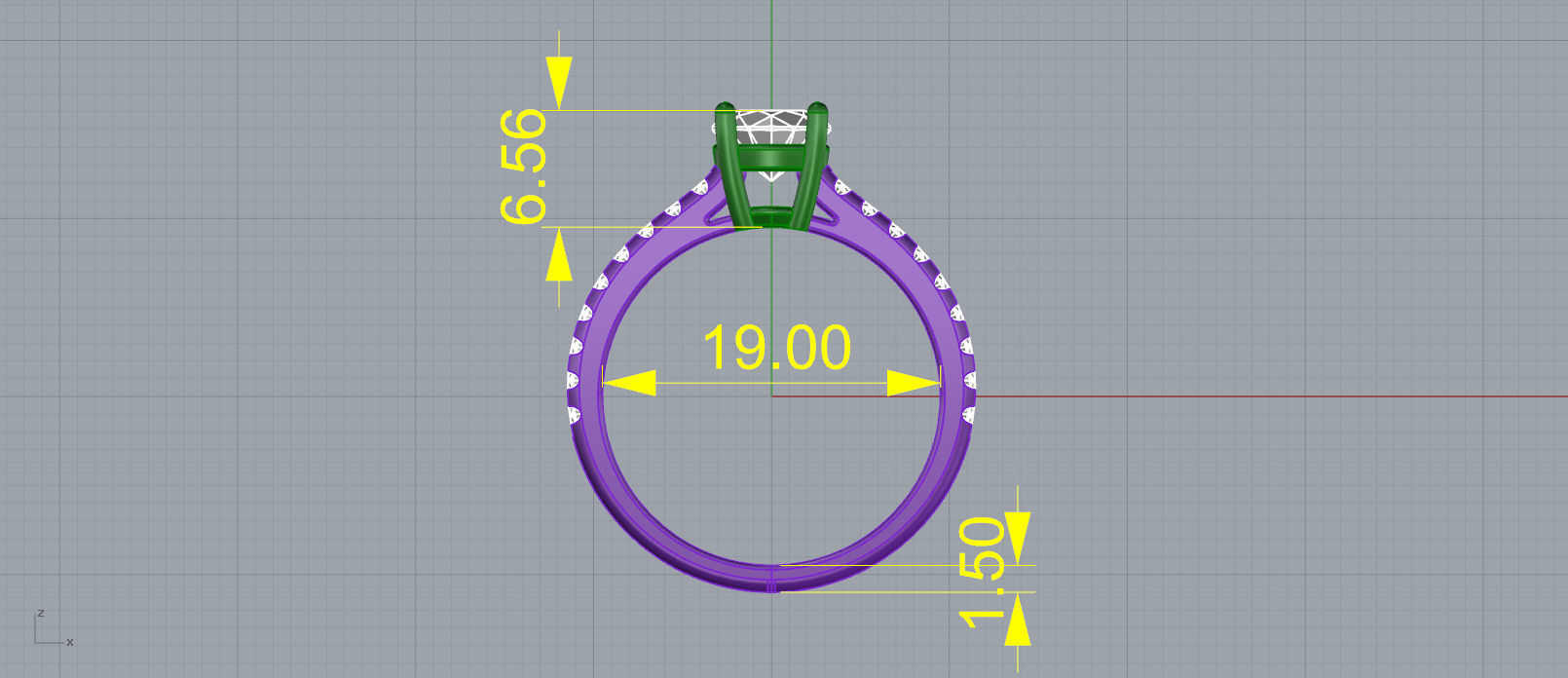 Golden ring biutiful 3D print model_3