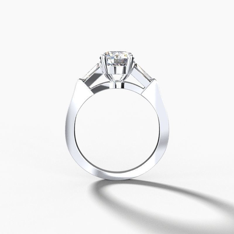 Ring graf with round and trapezoid baguette diamonds 3D print model_2