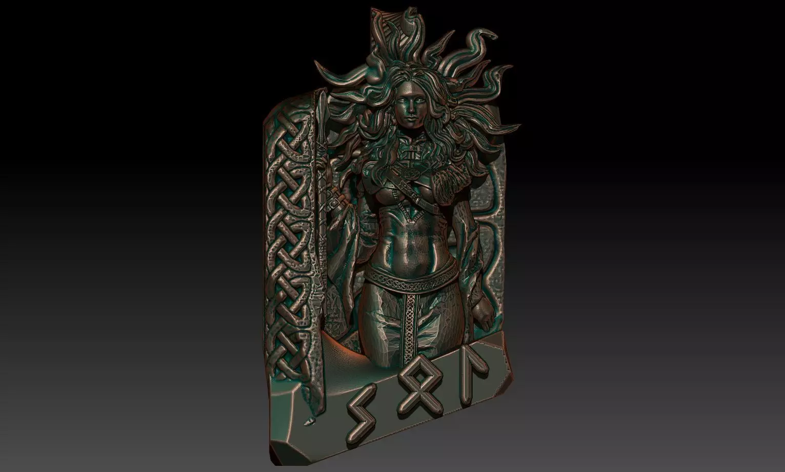 Sunna Sol pendant 3D print model