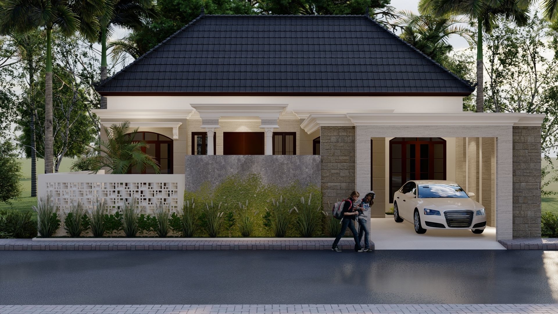 DESAIN RUMAH MINIMALIS SATU LANTAI 3D model_2