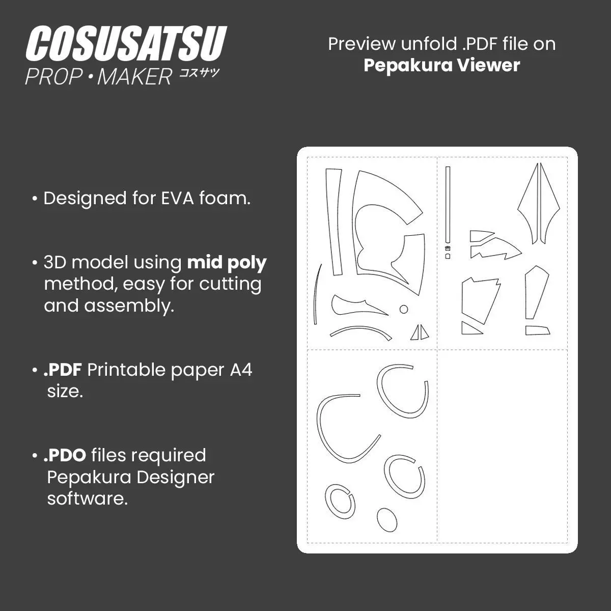 DIY Tojima Kamen Rider Ichigo Mask Cosplay EVA Foam Template 3D model_6
