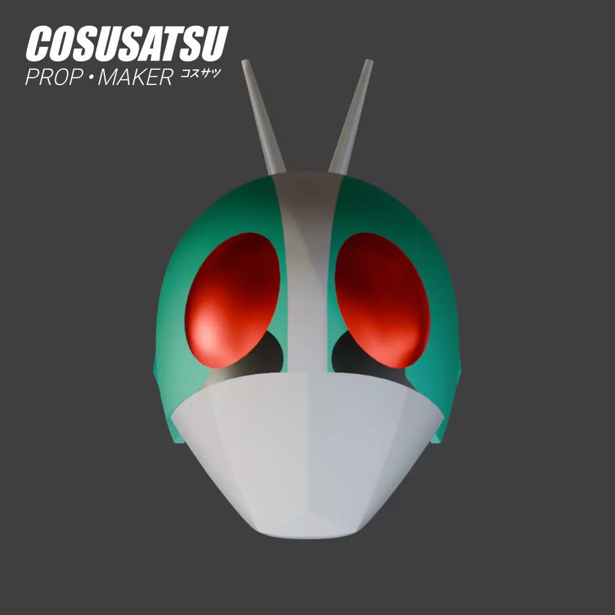 DIY Tojima Kamen Rider Ichigo Mask Cosplay EVA Foam Template 3D model_5
