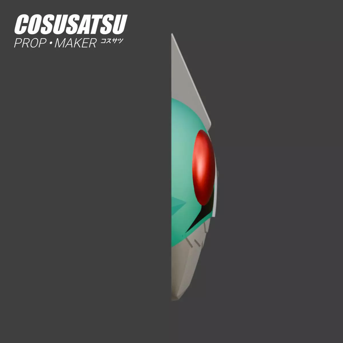 DIY Tojima Kamen Rider Ichigo Mask Cosplay EVA Foam Template 3D model_3