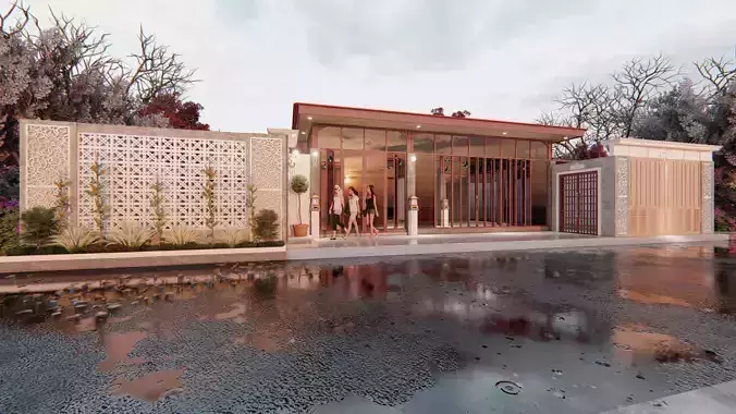 DESAIN KAFE ALA JEPANG 3D model