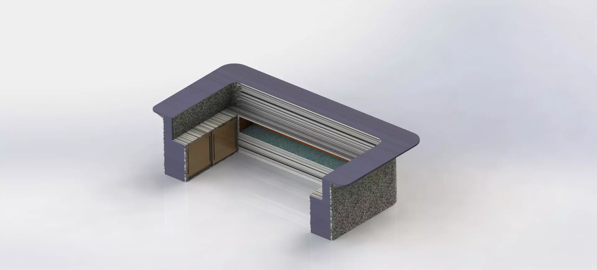 MINIBAR door with window 3D print model_0