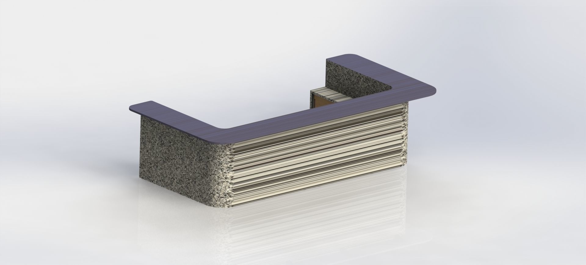 MINIBAR door with window 3D print model_2