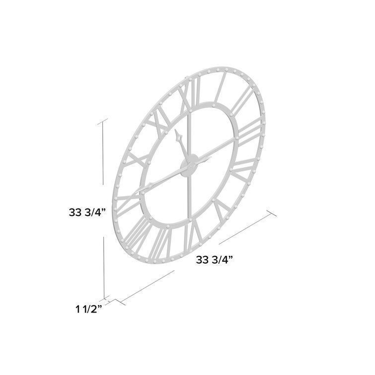 Oversized Besaw Wall Clock 3D model_1