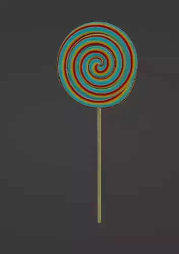 Candy colorful lollipop on stick
