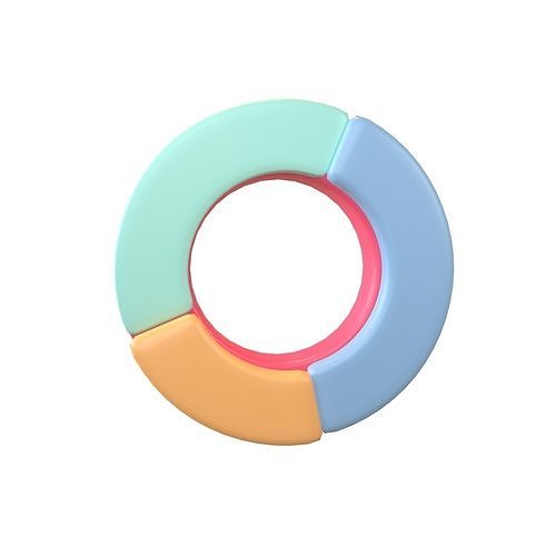 Donut Chart v1 001 Low-poly 3D model