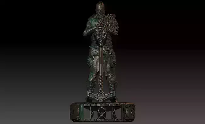 Thor statuette 3D print model
