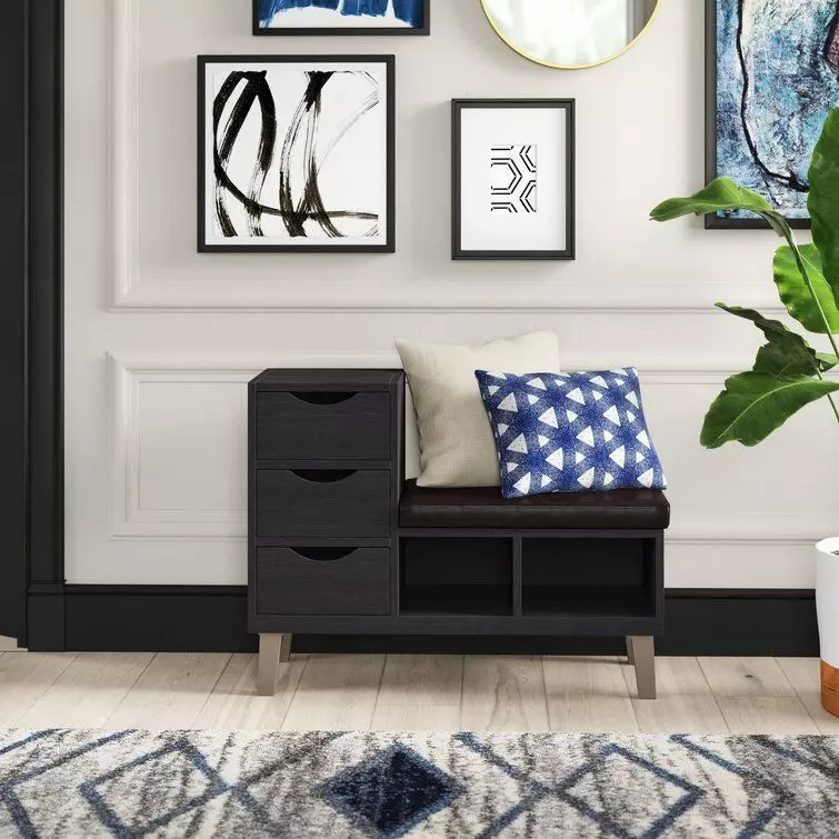 Pepin Upholstered Storage Bench 3D model_0