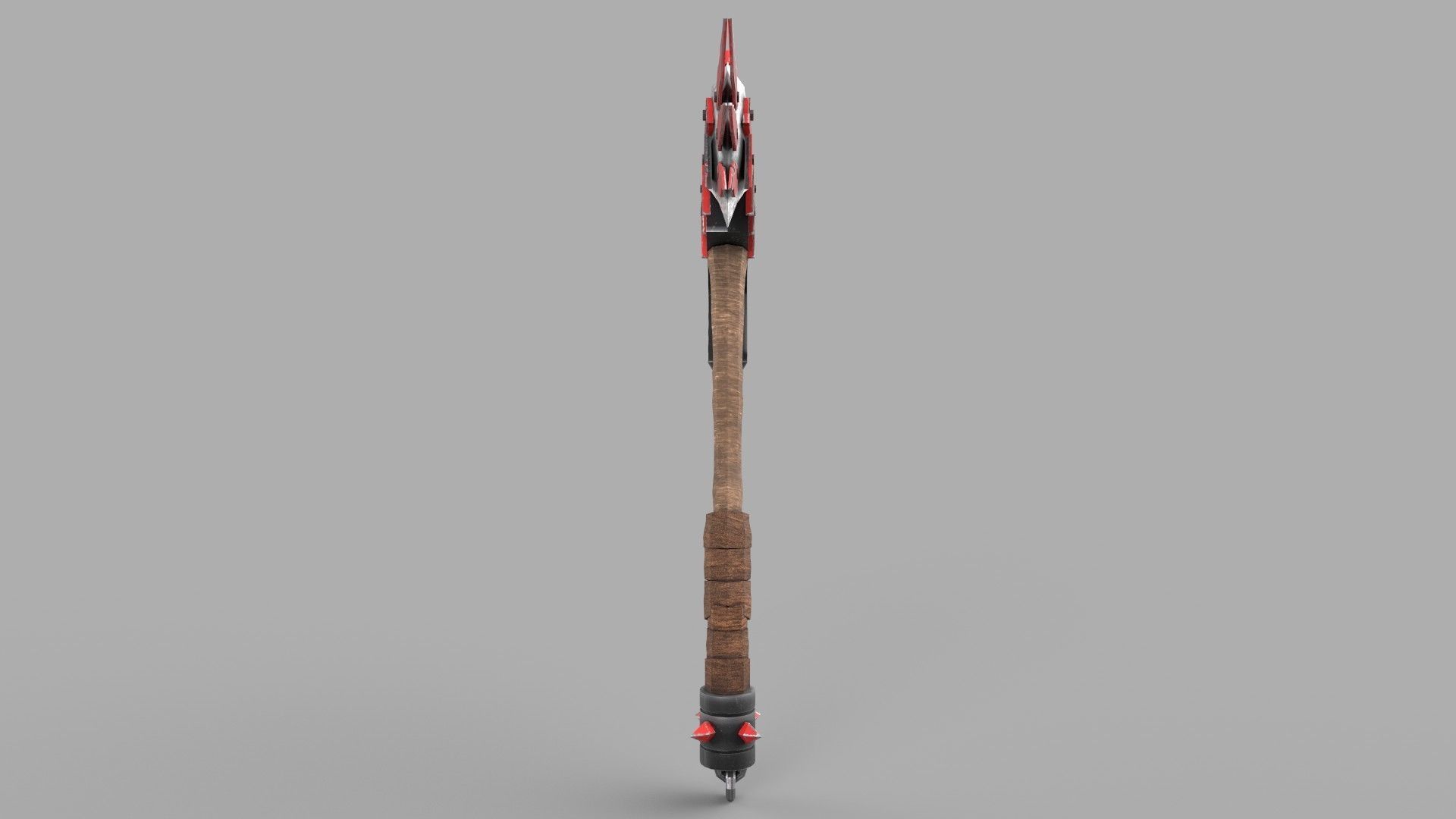 Battle axe Low-poly 3D model_2